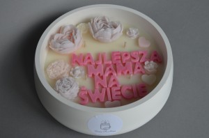 Świeca z napisem najlepsza mama na świecie